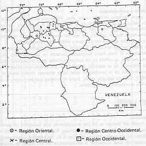 Fig. 1. Ubicacin de los centrales azucareros en las regiones productoras de Venezuela