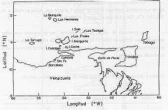 Figura 1. rea de estudio, isla La Blanquilla; noreste de Venezuela.
